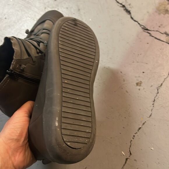 Size 39 Slate Grey Retro Laced Ankle Booties - Picture 4 of 4